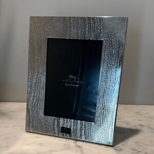 Michael Aram for Waterford Wood Grain Textured Silver Picture Frame 5x7